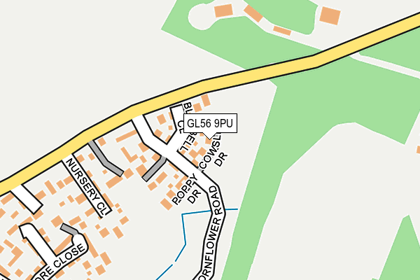 GL56 9PU map - OS OpenMap – Local (Ordnance Survey)