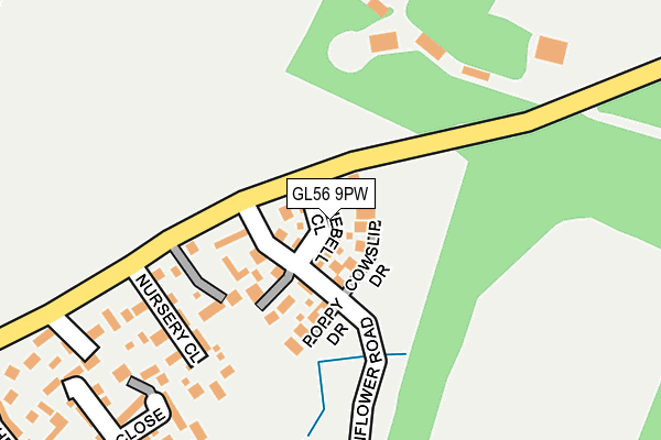 GL56 9PW map - OS OpenMap – Local (Ordnance Survey)