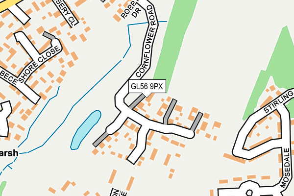 GL56 9PX map - OS OpenMap – Local (Ordnance Survey)