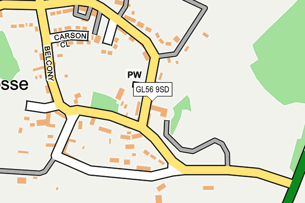 GL56 9SD map - OS OpenMap – Local (Ordnance Survey)