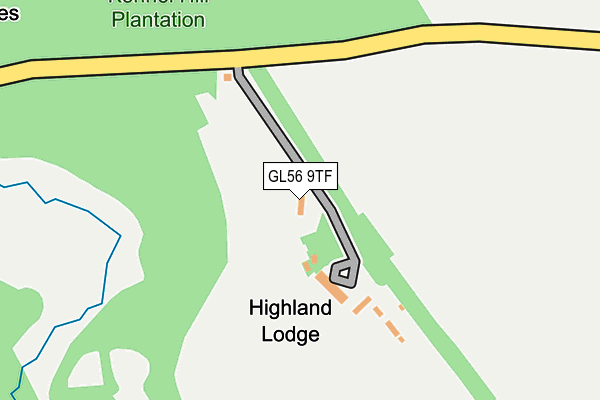 GL56 9TF map - OS OpenMap – Local (Ordnance Survey)