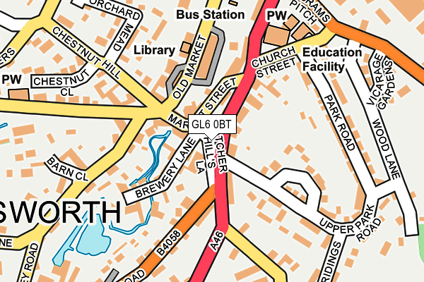 GL6 0BT map - OS OpenMap – Local (Ordnance Survey)