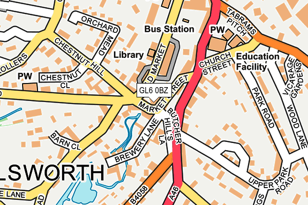 GL6 0BZ map - OS OpenMap – Local (Ordnance Survey)