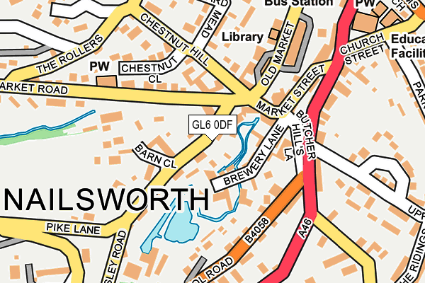 GL6 0DF map - OS OpenMap – Local (Ordnance Survey)