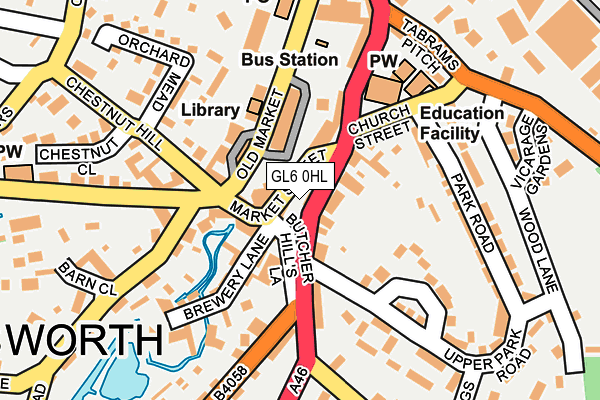 GL6 0HL map - OS OpenMap – Local (Ordnance Survey)