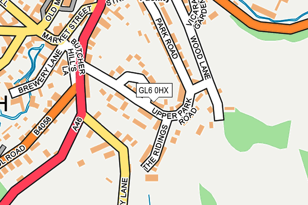 GL6 0HX map - OS OpenMap – Local (Ordnance Survey)