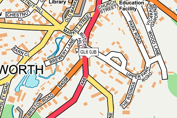 GL6 0JB map - OS OpenMap – Local (Ordnance Survey)