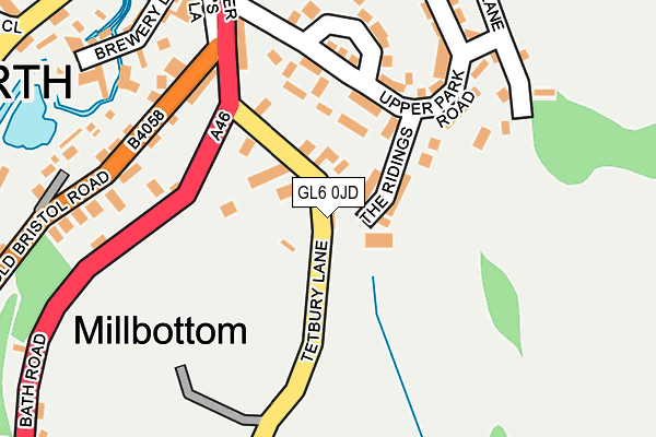 GL6 0JD map - OS OpenMap – Local (Ordnance Survey)
