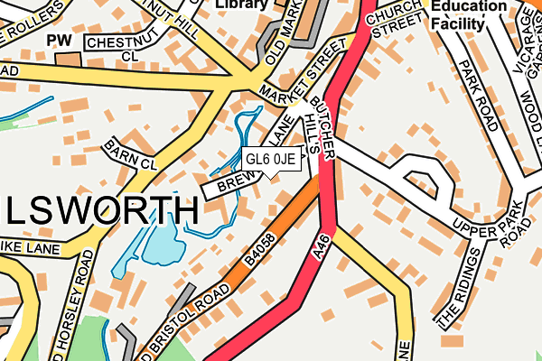 GL6 0JE map - OS OpenMap – Local (Ordnance Survey)