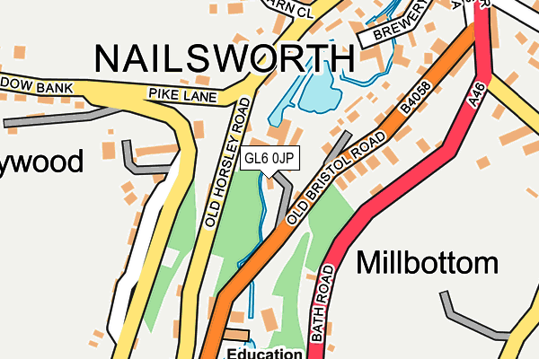 GL6 0JP map - OS OpenMap – Local (Ordnance Survey)