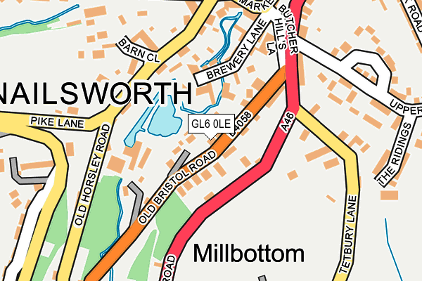 GL6 0LE map - OS OpenMap – Local (Ordnance Survey)