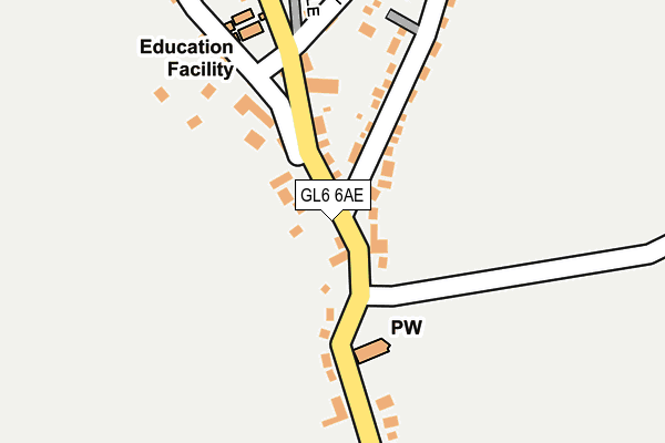 GL6 6AE map - OS OpenMap – Local (Ordnance Survey)