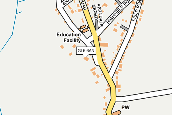 GL6 6AN map - OS OpenMap – Local (Ordnance Survey)