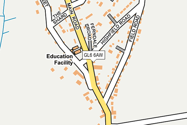 GL6 6AW map - OS OpenMap – Local (Ordnance Survey)