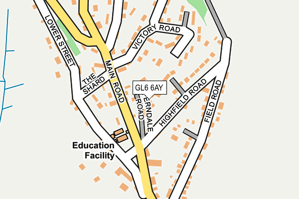 GL6 6AY map - OS OpenMap – Local (Ordnance Survey)