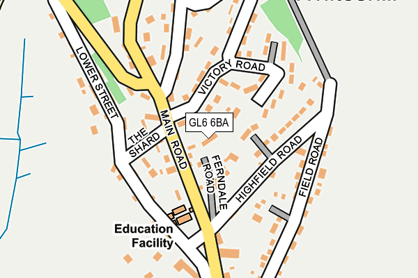 GL6 6BA map - OS OpenMap – Local (Ordnance Survey)