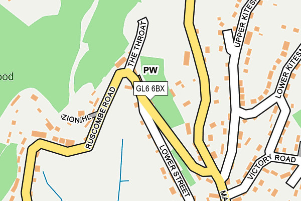 GL6 6BX map - OS OpenMap – Local (Ordnance Survey)