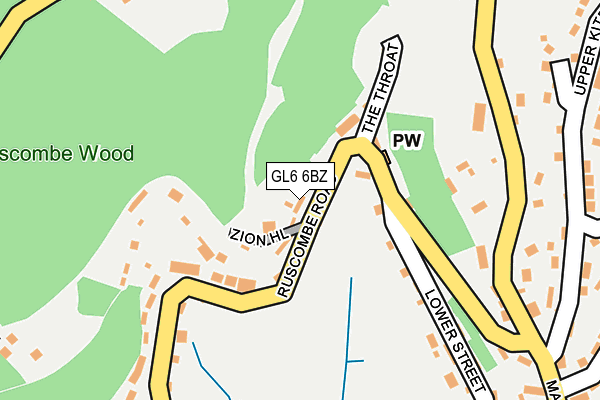 GL6 6BZ map - OS OpenMap – Local (Ordnance Survey)