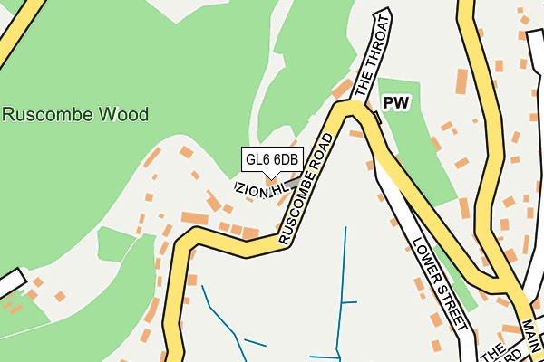 GL6 6DB map - OS OpenMap – Local (Ordnance Survey)