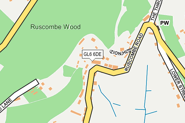 GL6 6DE map - OS OpenMap – Local (Ordnance Survey)