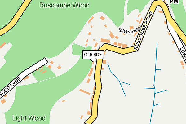 GL6 6DF map - OS OpenMap – Local (Ordnance Survey)