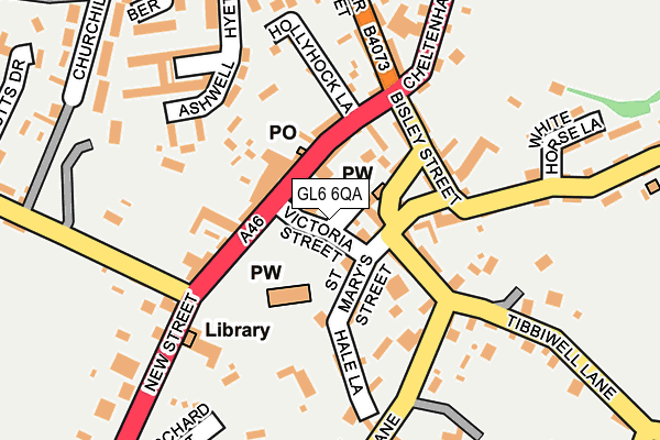 GL6 6QA map - OS OpenMap – Local (Ordnance Survey)