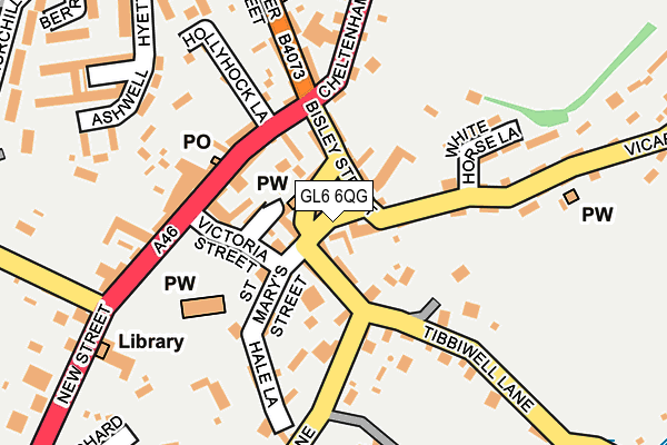 GL6 6QG map - OS OpenMap – Local (Ordnance Survey)