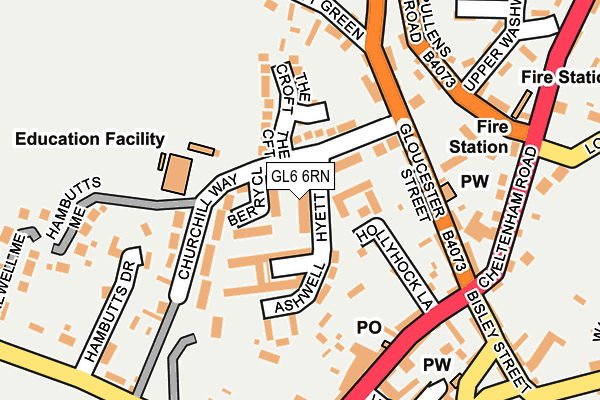GL6 6RN map - OS OpenMap – Local (Ordnance Survey)