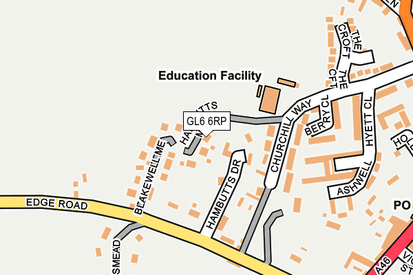 Map of BRANDON MEAD (PAINSWICK) MANAGEMENT LIMITED at local scale