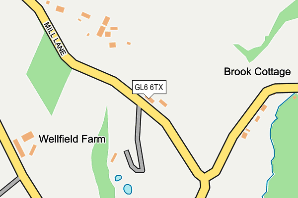 GL6 6TX map - OS OpenMap – Local (Ordnance Survey)