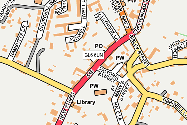 GL6 6UN map - OS OpenMap – Local (Ordnance Survey)