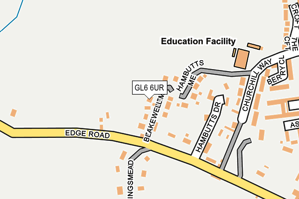 GL6 6UR map - OS OpenMap – Local (Ordnance Survey)
