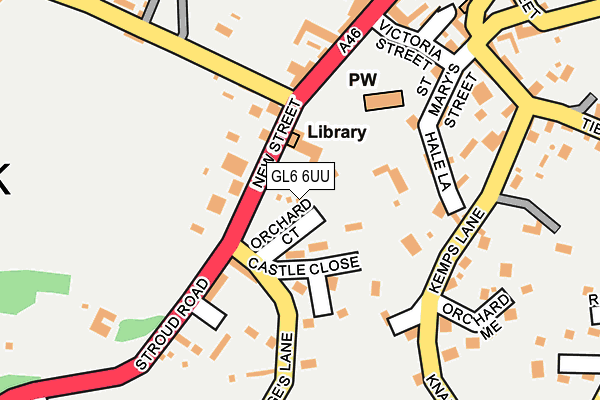 GL6 6UU map - OS OpenMap – Local (Ordnance Survey)