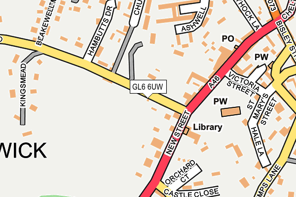 GL6 6UW map - OS OpenMap – Local (Ordnance Survey)