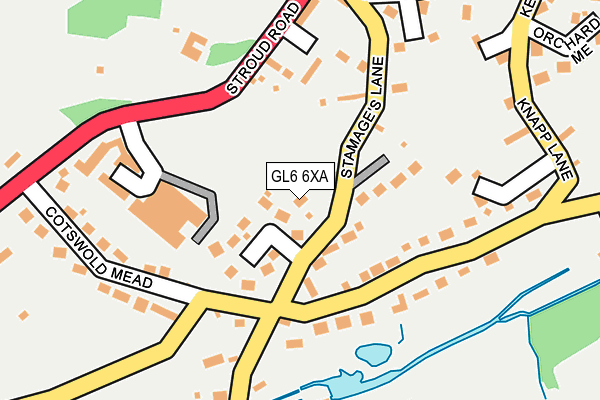 GL6 6XA map - OS OpenMap – Local (Ordnance Survey)