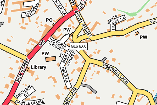 GL6 6XX map - OS OpenMap – Local (Ordnance Survey)