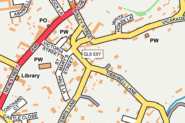GL6 6XY map - OS OpenMap – Local (Ordnance Survey)
