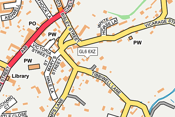 GL6 6XZ map - OS OpenMap – Local (Ordnance Survey)