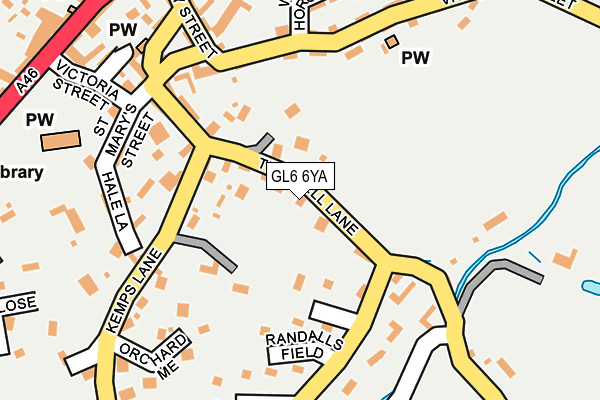 GL6 6YA map - OS OpenMap – Local (Ordnance Survey)