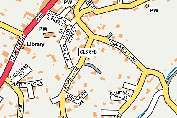 GL6 6YB map - OS OpenMap – Local (Ordnance Survey)