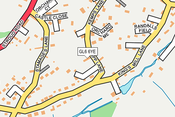 GL6 6YE map - OS OpenMap – Local (Ordnance Survey)