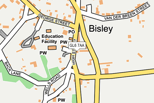 Map of B.L. LETTINGS (BISLEY) LIMITED at local scale