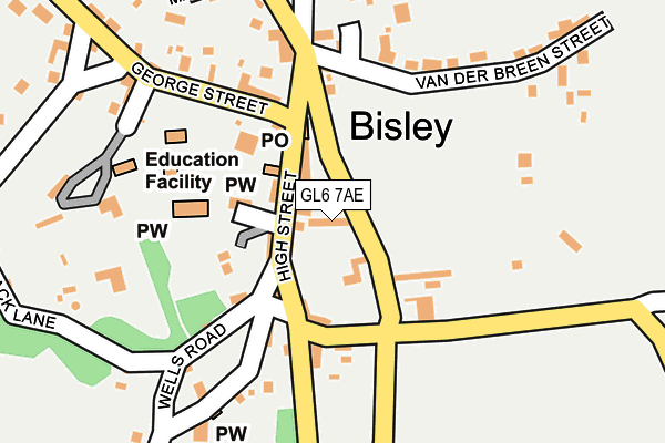 GL6 7AE map - OS OpenMap – Local (Ordnance Survey)