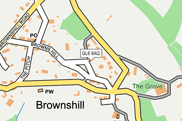 GL6 8AQ map - OS OpenMap – Local (Ordnance Survey)