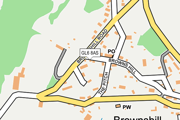 GL6 8AS map - OS OpenMap – Local (Ordnance Survey)
