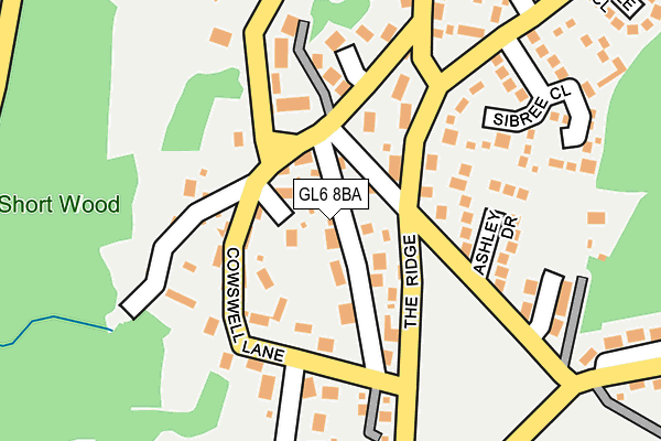 GL6 8BA map - OS OpenMap – Local (Ordnance Survey)