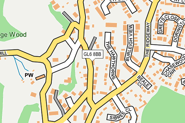 GL6 8BB map - OS OpenMap – Local (Ordnance Survey)