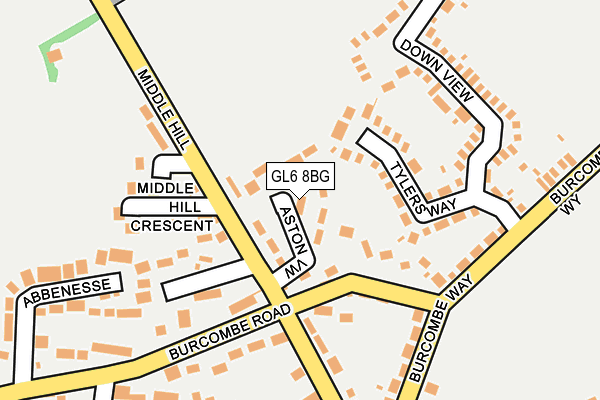 GL6 8BG map - OS OpenMap – Local (Ordnance Survey)