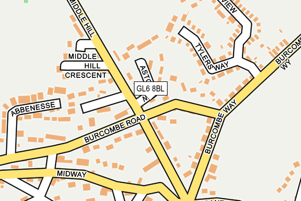 GL6 8BL map - OS OpenMap – Local (Ordnance Survey)