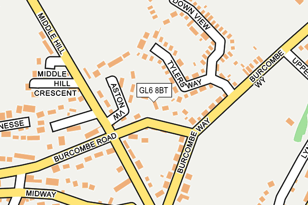 GL6 8BT map - OS OpenMap – Local (Ordnance Survey)